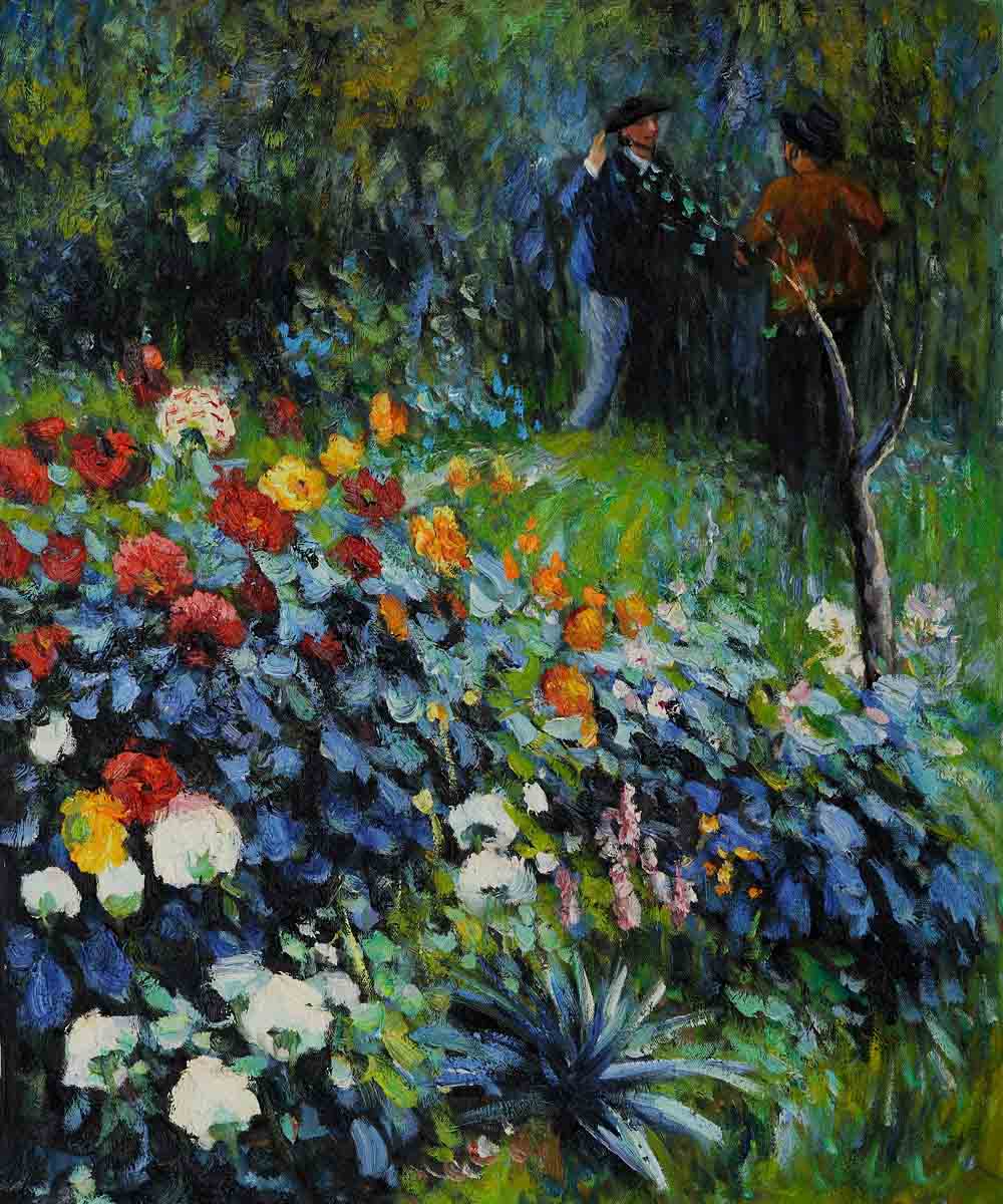 Garden in the Rue Cortot Montmartre - Pierre-Auguste Renoir painting on canvas